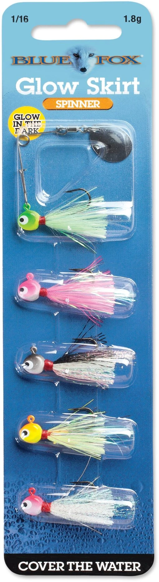 Blue Fox Glow Skirt Spin Kit 1/16 Oz.
